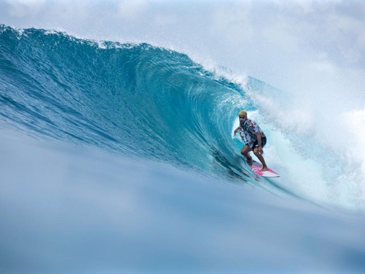 Surfing in Maldives